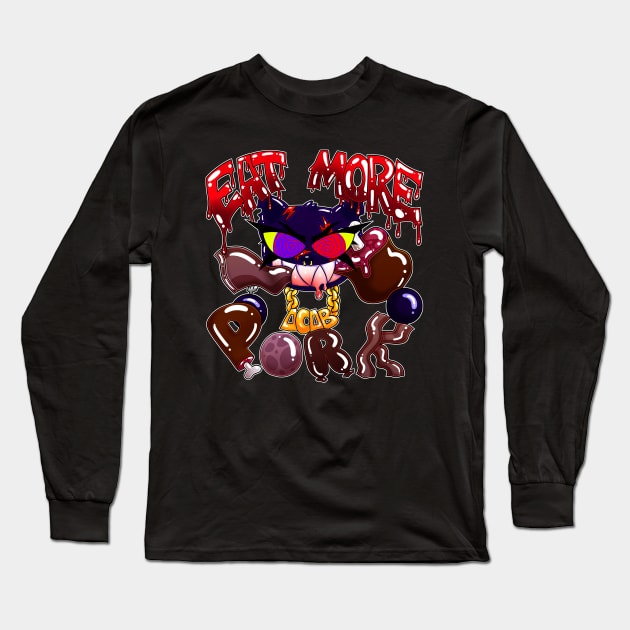 Eat More Pork Panther ED Long Sleeve T-Shirt by CashmereThot